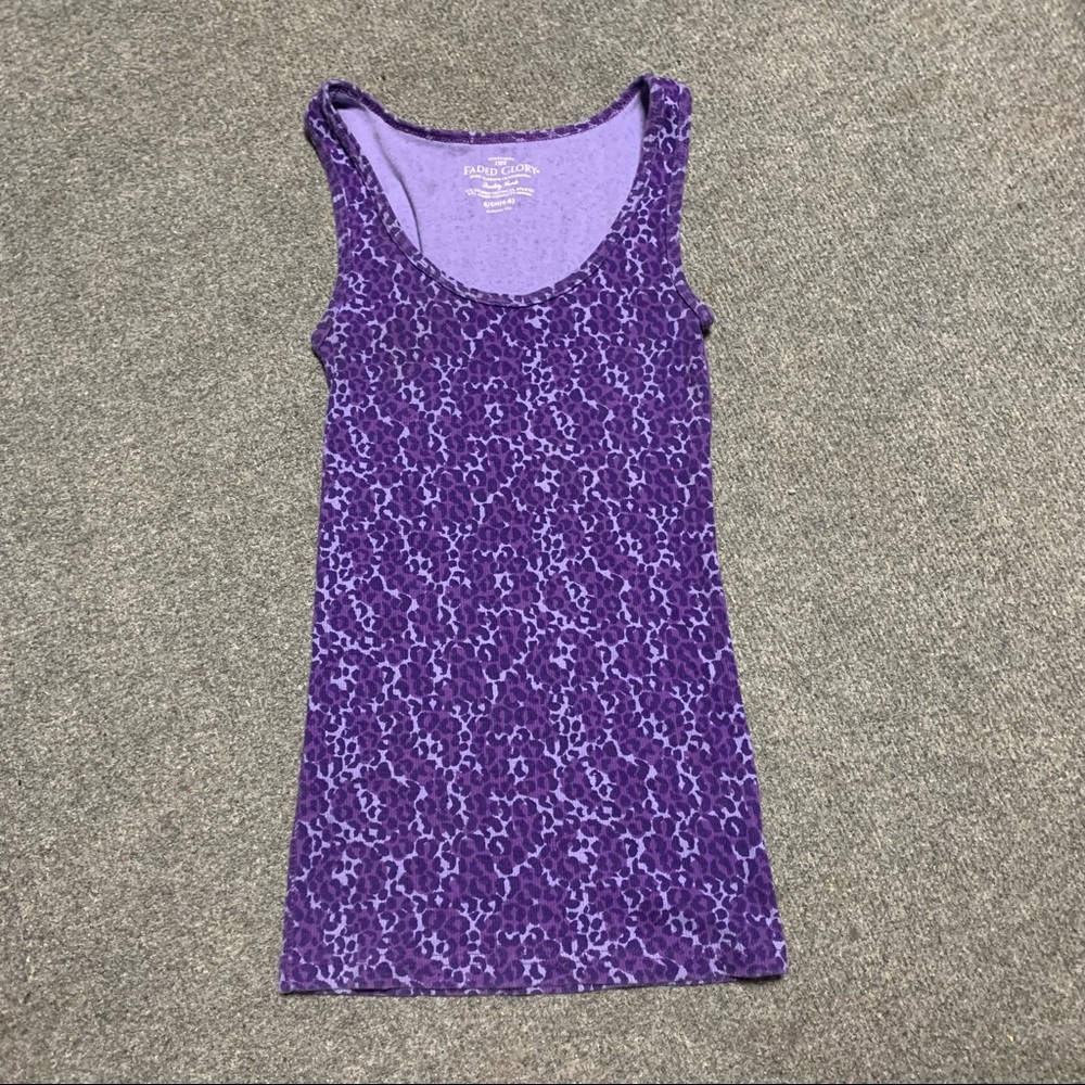 Purple Cheetah Print Tank Top